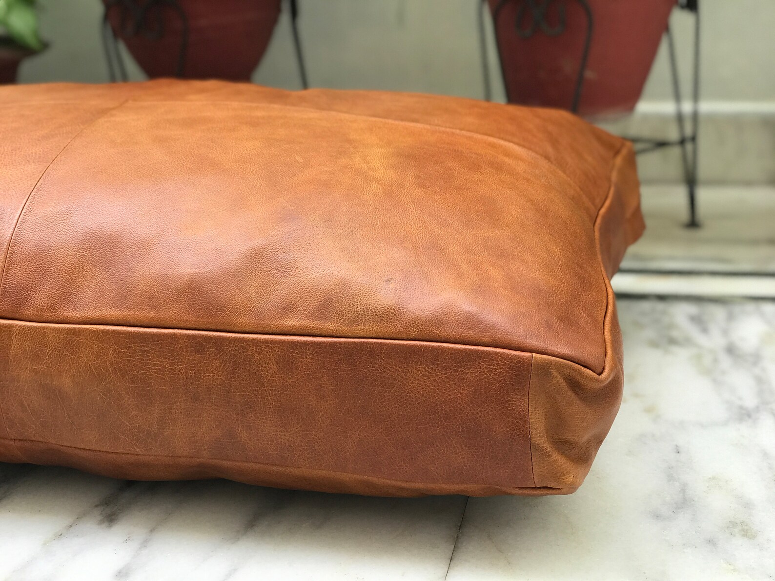 Customized Genuine Leather Seat Cushion Cover Personalized Etsy