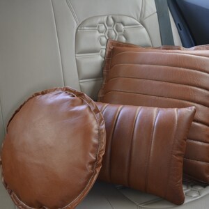 leather cushion cover