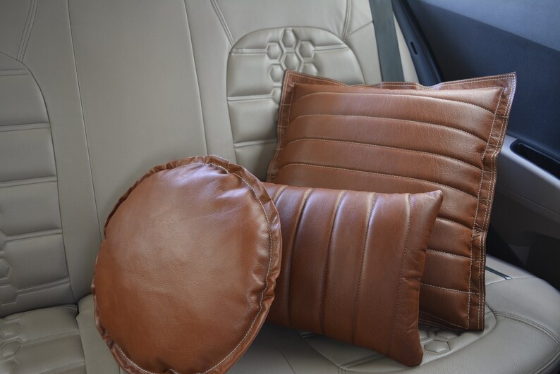 leather cushion cover