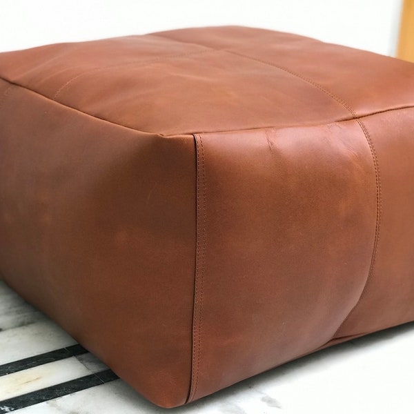 Leather Floor Pillow Etsy