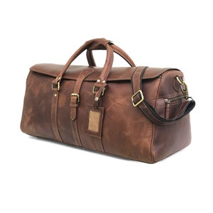 Hunter Brown Leather Weekender Bag Women Handmade Travel - Etsy