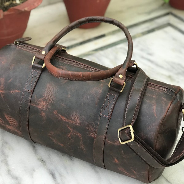 Leather Gym Bag Etsy