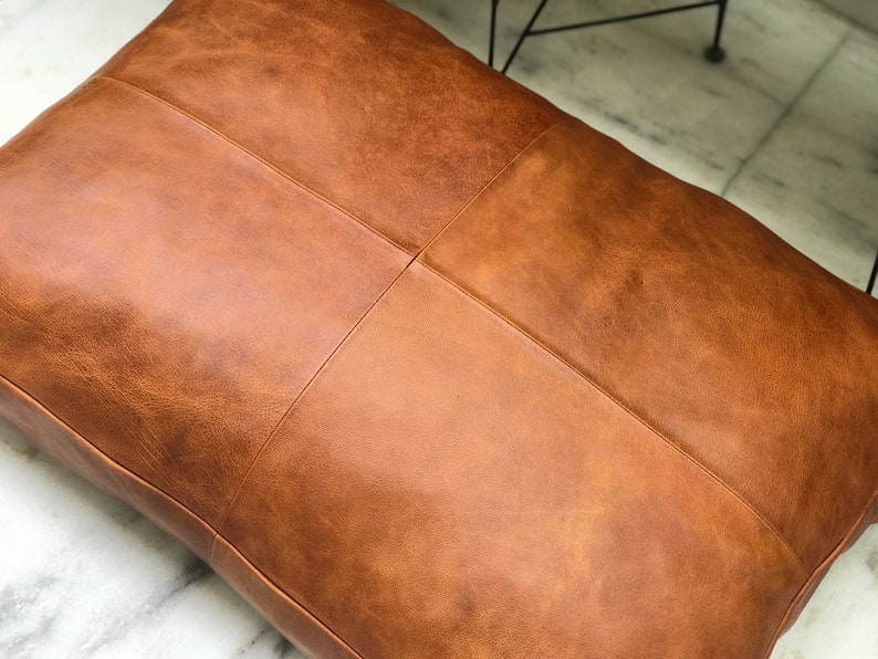Customized Genuine Leather Seat Cushion Cover Personalized Etsy