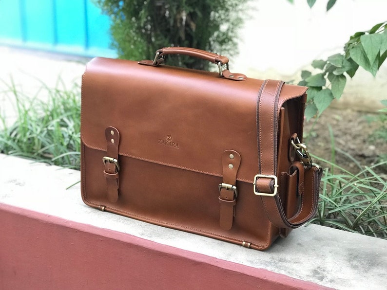 mens leather portfolio bag