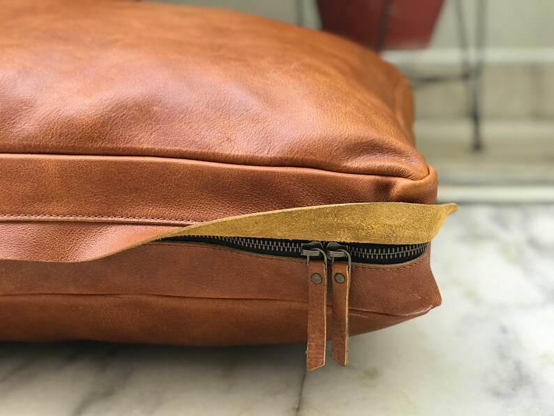 Customized Genuine Leather Seat Cushion Cover Personalized Etsy