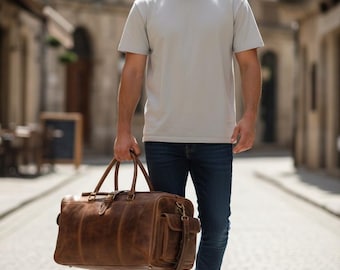 Genuine Leather Duffle Bag for Travel – The Personalised Weekender for Unforgettable Unique Gifts
