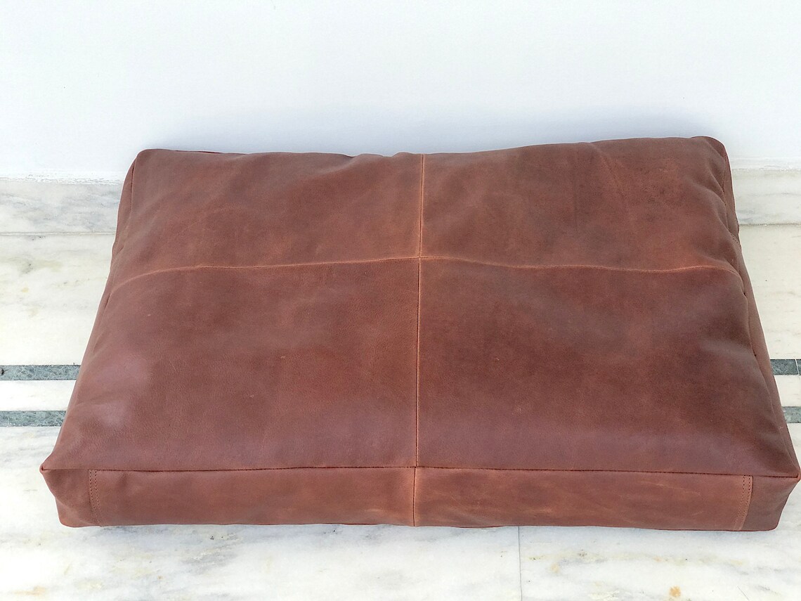 Customized Genuine Leather Seat Cushion Cover Dining Cushion Etsy