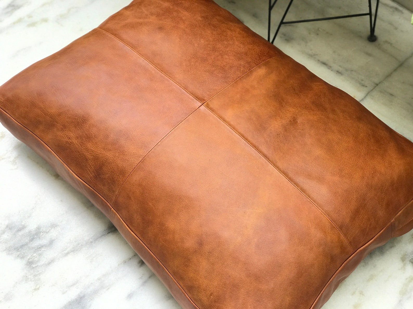 Customized Genuine Leather Seat Cushion Cover Personalized Etsy