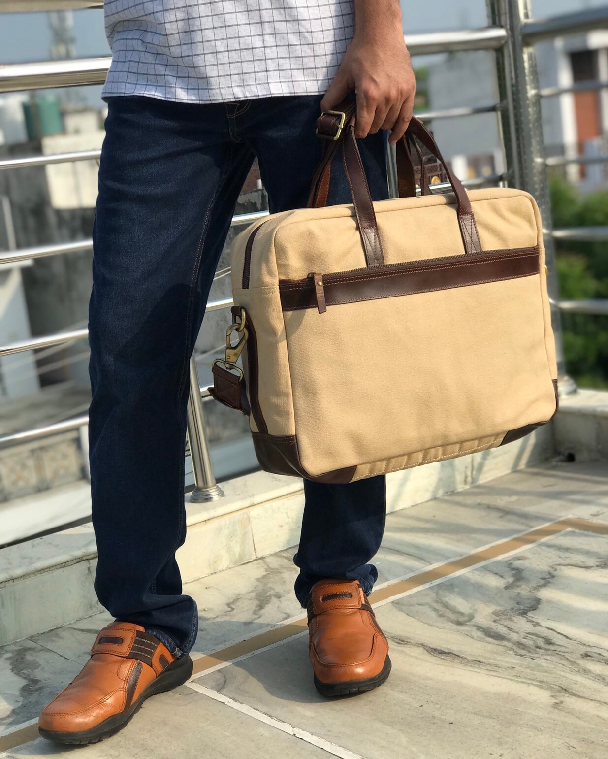 canvas laptop bag