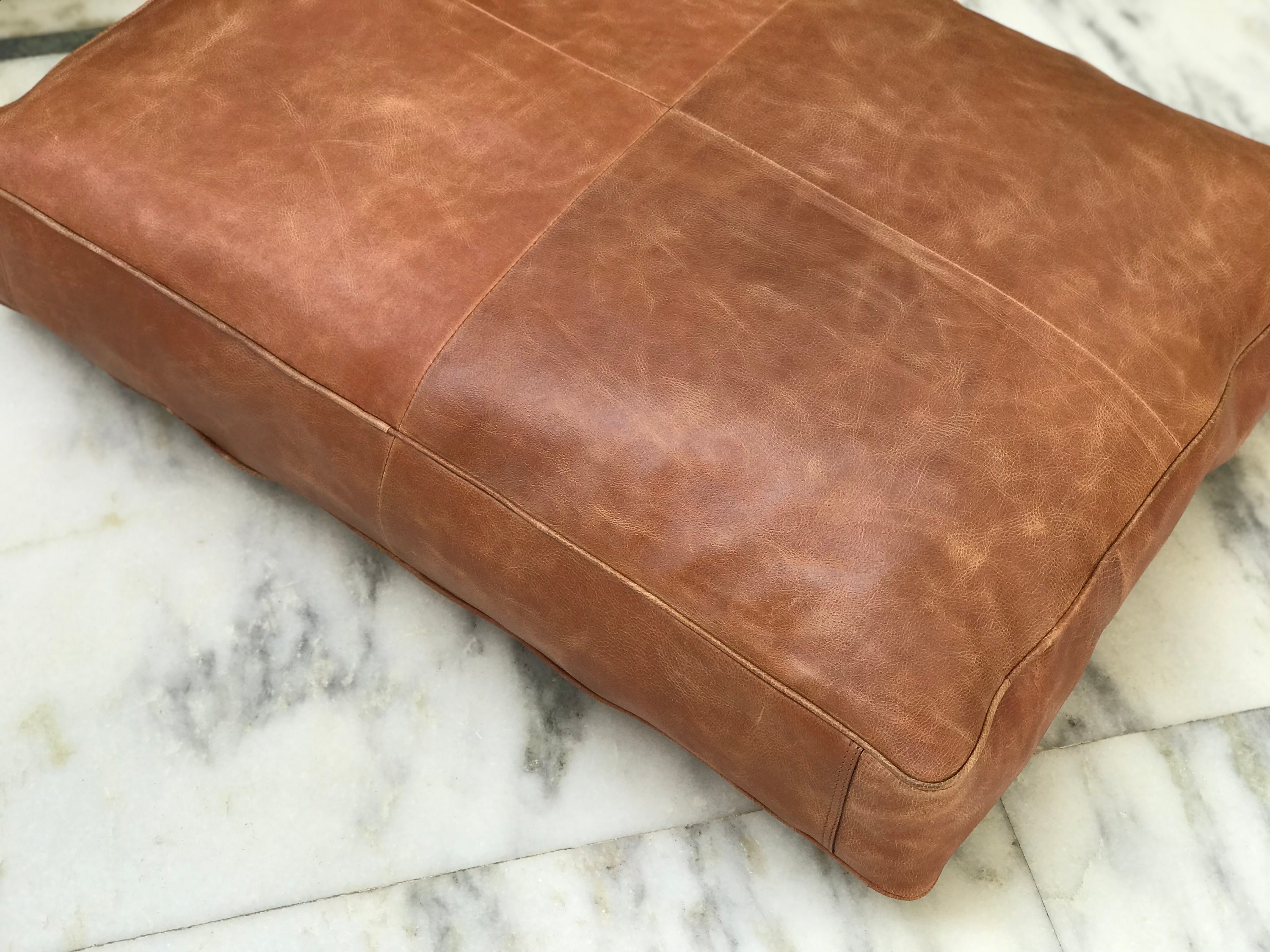 30x20 Customized Genuine Leather Seat Cushion Cover Etsy