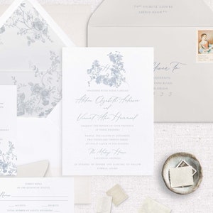 Cute Chic Foil Wedding Invitations on Vellum Paper CFI007