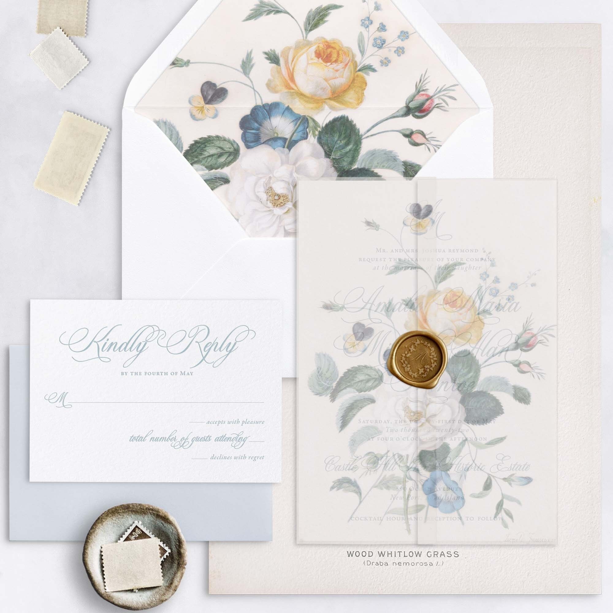 Botanical Wedding Invitation Garden Wedding Invitation Floral Wedding Invitation Spring Wedding Invitation Boho Invitation