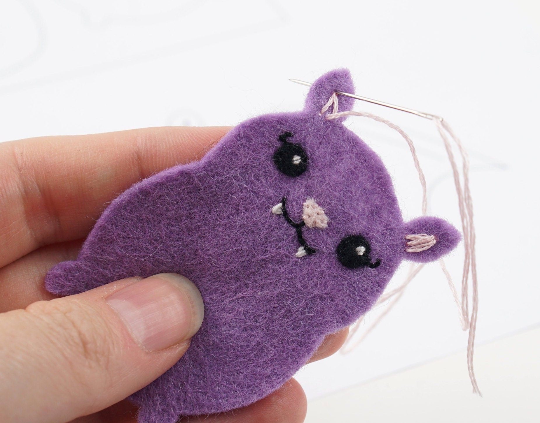 Cute Felt Bat Sewing Pattern With Full Instructions Instant PDF