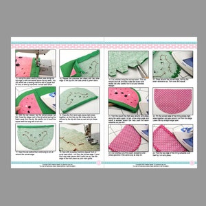 Cute Melon Pouch/Pencil Case Sewing Pattern with Full Instructions Instant PDF Download image 7