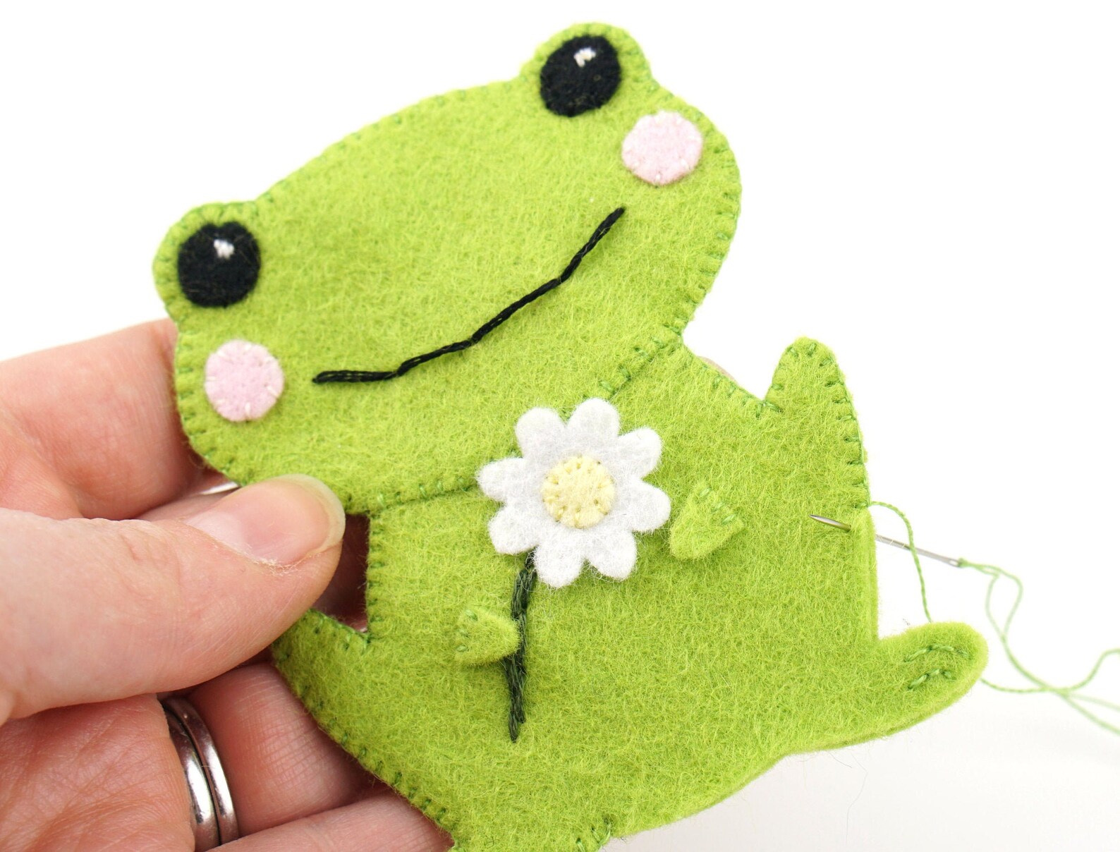 Cute Felt Frog Complete Sewing Kit Etsy