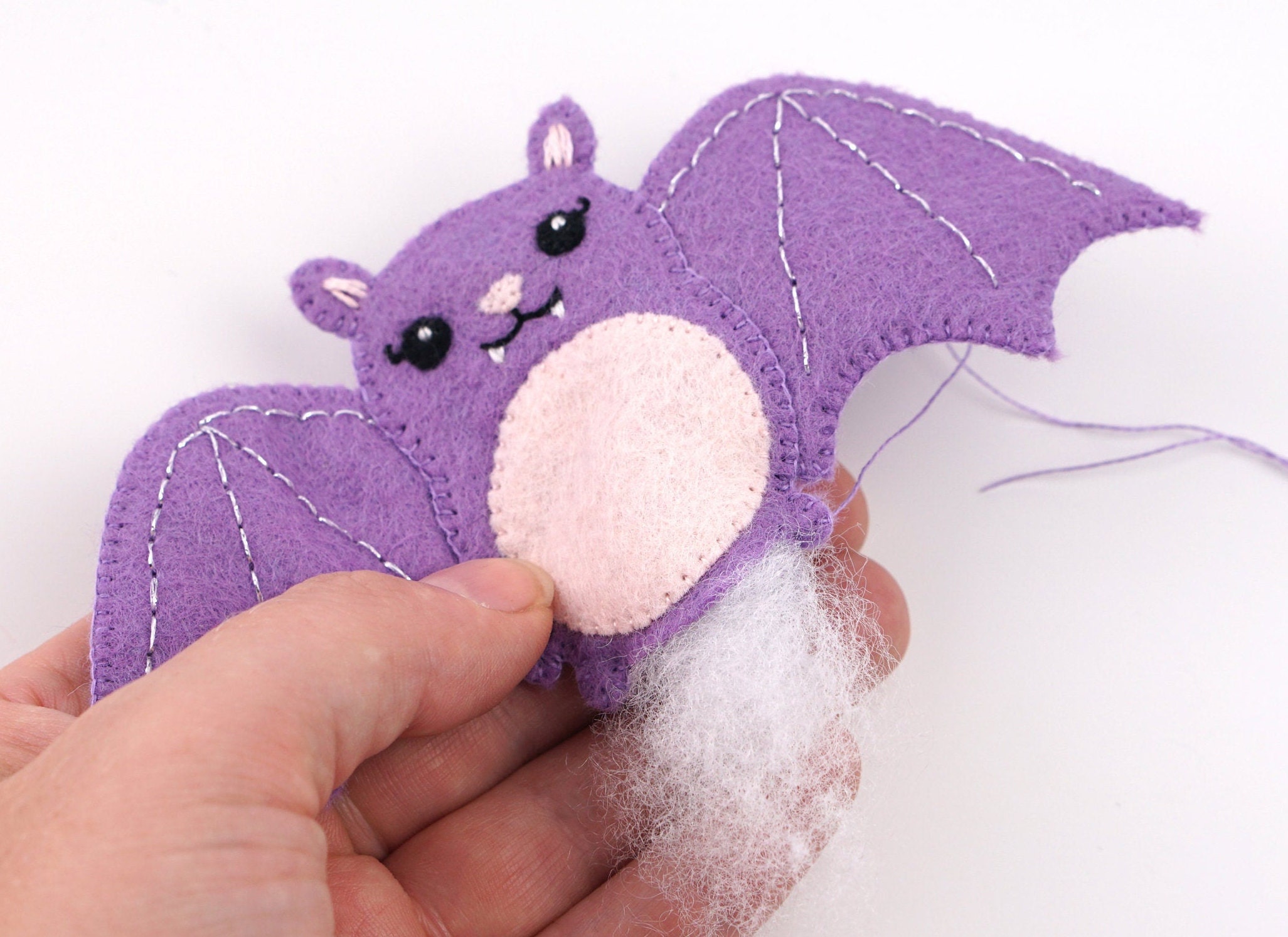 Cute Felt Bat Sewing Pattern With Full Instructions Instant Etsy Canada