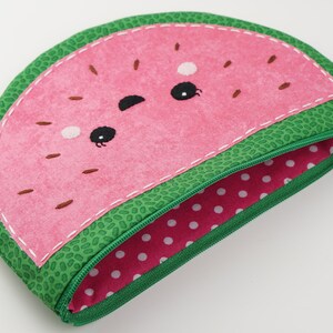 Cute Melon Pouch/Pencil Case Sewing Pattern with Full Instructions Instant PDF Download image 6