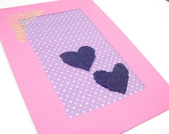 Handgemachte einzigartige Grußkarte - Karte zum Geburtstag - Geburtstag - Valentinstag Karte - Karte alle Gelegenheiten-Karte