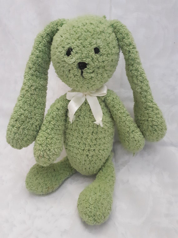 green bunny plush