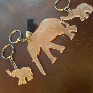 Mommy and me elephant keychains