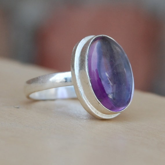 Purple on sale fluorite ring
