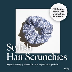 Digital Sewing Pattern – DIY Hair Scrunchie | Instant PDF Download | A4 Printable | Beginner Friendly | Step-by-Step Instructions