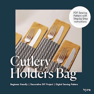Decorative Cutlery Holder Sewing Pattern | DIY Table Decor | Instant Download | Beginner-Friendly