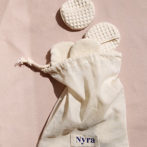 Reusable Organic Cotton Cosmetic Pads | Makeup Remover Rounds | Eco-Friendly Facial Cleansing Pads | Handmade | Zero waste skin care