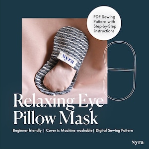 Aromatherapy Eye Pillow Sewing Pattern | Digital Download | A4 PDF | DIY Yoga Mask