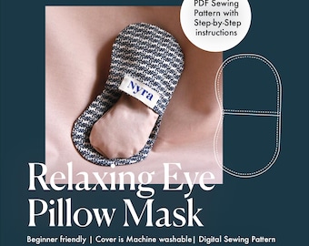 Aromatherapy Eye Pillow Sewing Pattern | Digital Download | A4 PDF | DIY Yoga Mask