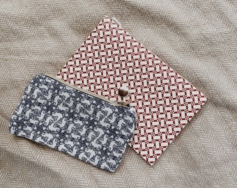 Mini Coin Purse | Small Money Wallet | Handmade from Organic Cotton | Fits Cards, Coins & Cash | Pocket-Sized and Washable