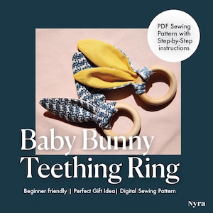 Baby Bunny Teething Ring Sewing Pattern | Digital PDF Download | Perfect Gift | Beginner-Friendly