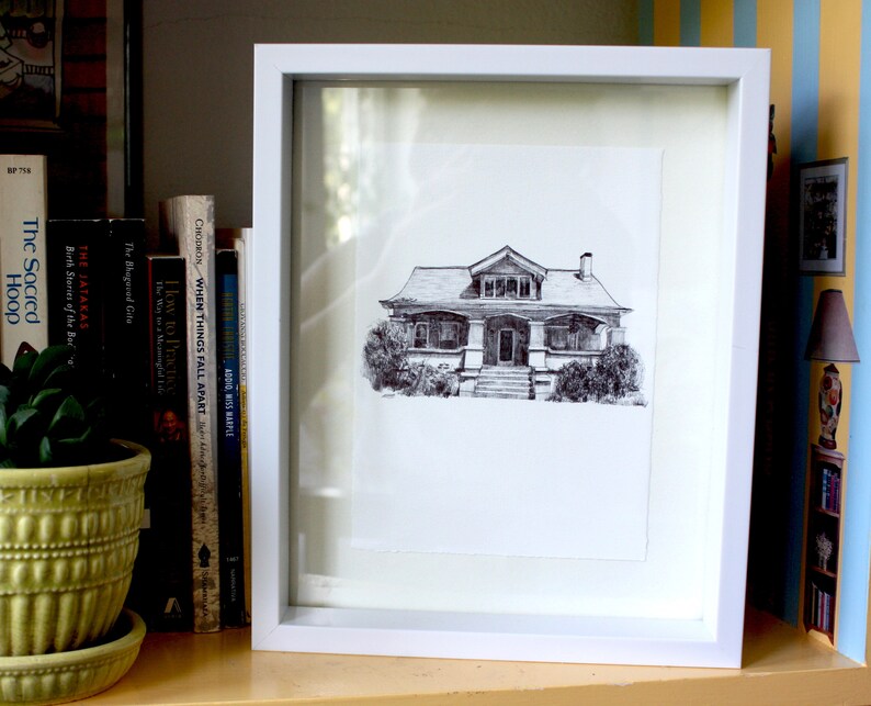 Home Portrait Custom House Portrait Hand Drawn House Portrait Minimalist Gift Custom Anniversary Present Housewarming Gift