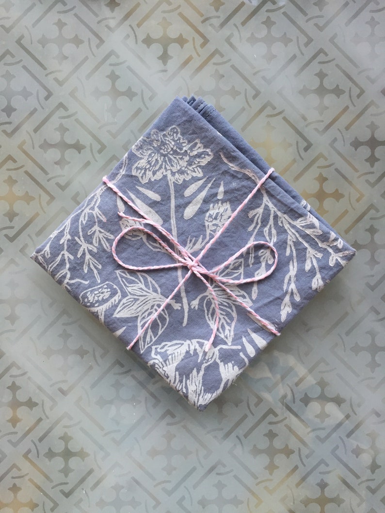 The Texas Bandana Hand Dyed Bandana Block Printed Fabric | Hand Printed Bandana Naturally Dyed Textile made to order