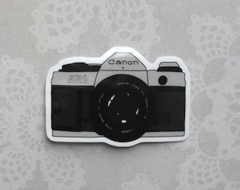 Canon AE-1 35MM Film Camera Glossy Sticker, Canon Camera Sticker, DSLR Sticker, Die Cut Sticker