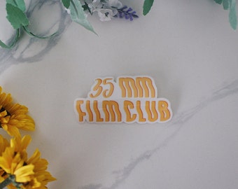 35mm Film Club Glossy Sticker, Aesthetic Sticker, Die Cut Sticker