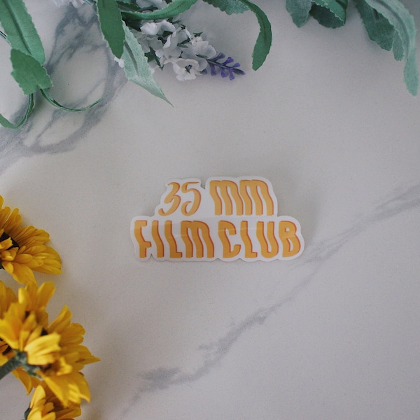 35mm Film Club Glossy Sticker, Aesthetic Sticker, Die Cut Sticker