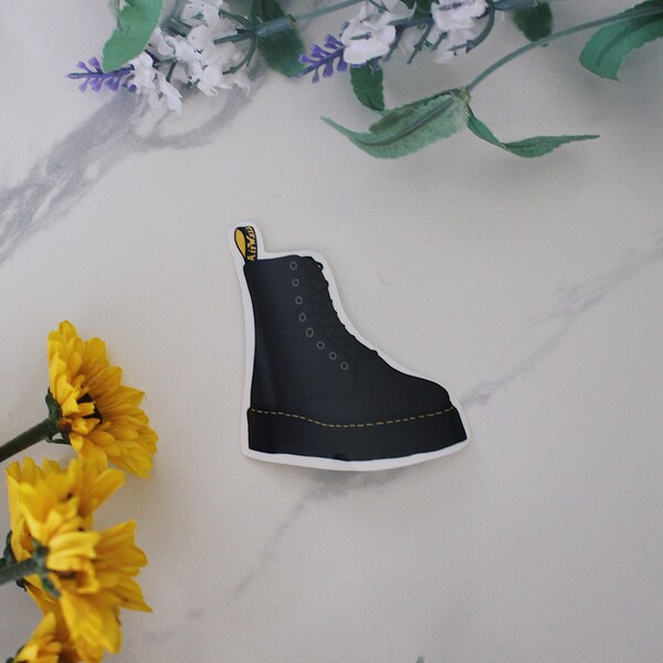 Doc Martens Platform Boot Glossy Sticker, Die Cut Sticker, Cute Sticker