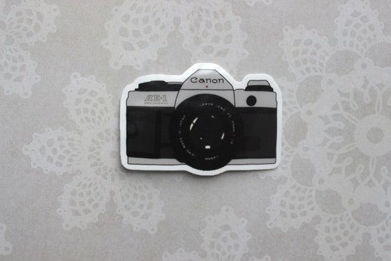 Canon AE-1 35MM Film Camera Glossy Sticker, Canon Camera Sticker, DSLR Sticker, Die Cut Sticker