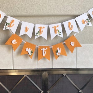 Little Cutie Baby Shower | Cutie Baby Shower Decor | Clementine Baby Shower | Orange Cutie Banner | Little Cutie Cupcake Topper