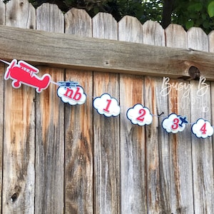 Airplane Monthly Milestone Banner | Vintage Airplane Photo Banner ...