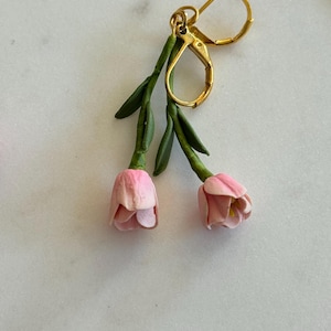 Baby Pink Tulip dangles