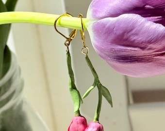 Tulipán rosa colgante
