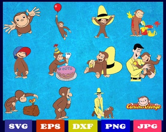Download Curious george svg | Etsy