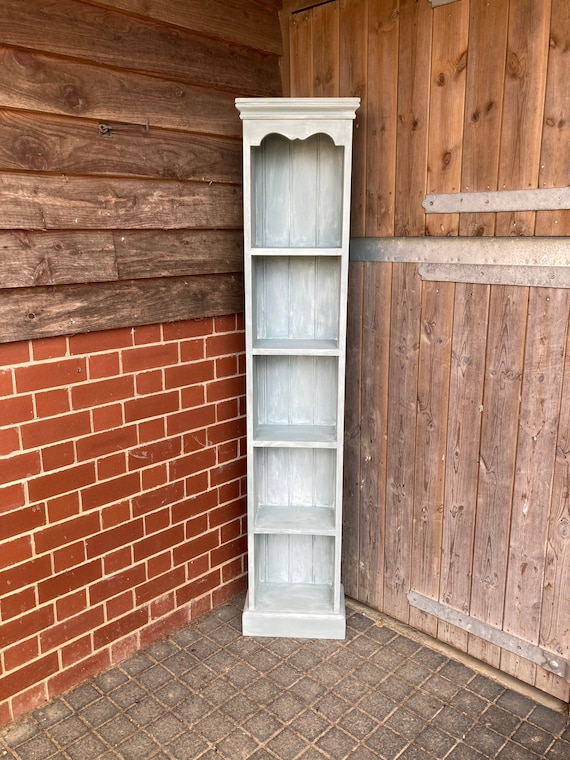 Tall, well made, hand painted solid pine bookcase