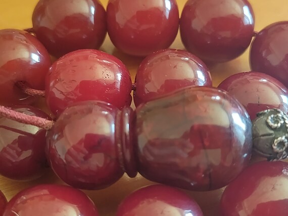 Unique Antique Masterpiece Huge Rare Faturan Amber Beads Unique Antique Masterpiece Huge Rare Faturan Amber Beads