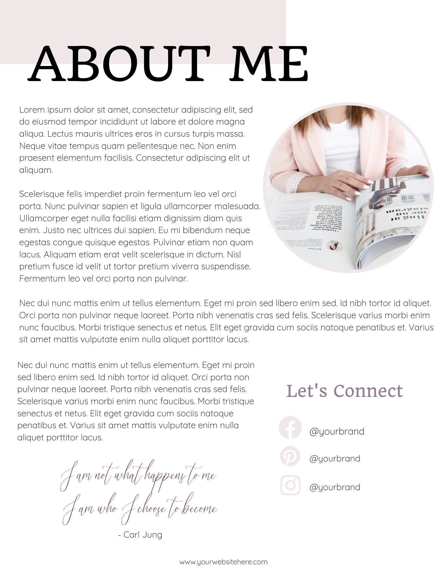 about me presentation template canva