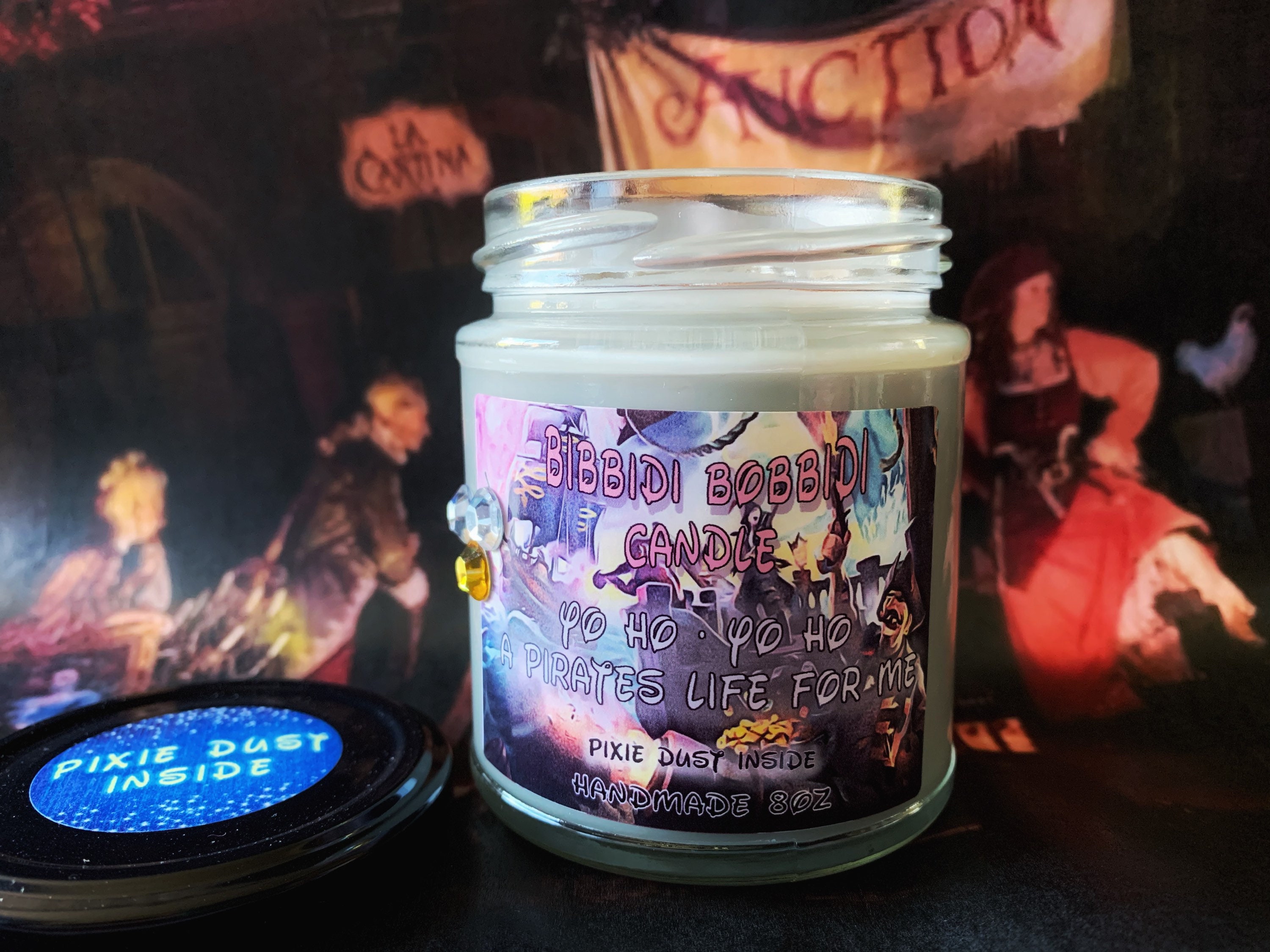 Yo Ho Yo Ho a pirates life for me 8 oz  Glass Candle Jar - Disney Ins…
