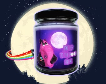 Bing Bong Take her to the moon for me , okay 8 oz Glass Candle Jar  , Disney Inspired Candle Magic Kingdom Cruelty free and vegan