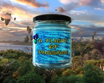 A Flight of Passage 8 oz Glass Candle Jar  , Disney Inspired Candle Magic Kingdom Cruelty free and vegan